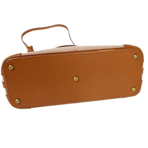 Authenticity Guarantee HERMES Bolide 35 Hand Bag Toile H Leather Canvas Brown Ma - Picture 5 of 16